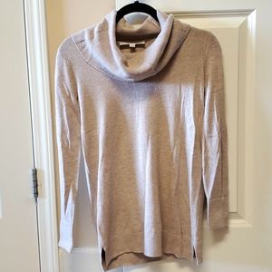 Beige Loft sweater with cowl neck, size XXSP, $20